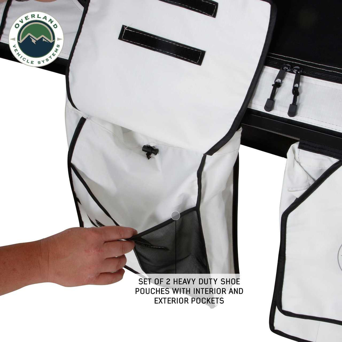 OVS HD Nomadic 3-Person Arctic White Extended Soft Shell Roof Top Tent