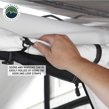 OVS HD Nomadic 3-Person Arctic White Extended Soft Shell Roof Top Tent