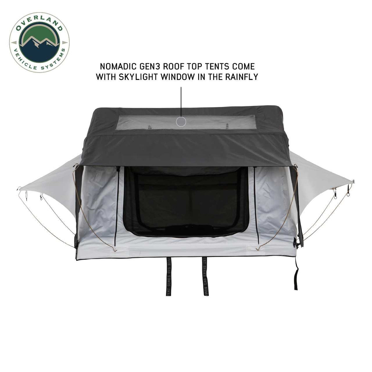 OVS HD Nomadic 3-Person Arctic White Extended Soft Shell Roof Top Tent