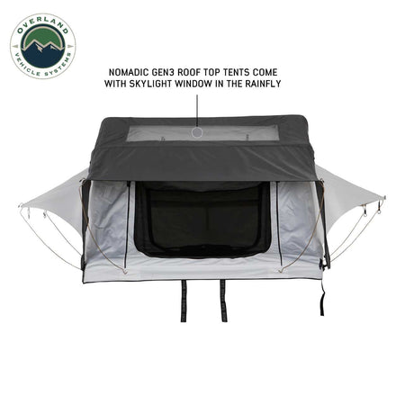 OVS HD Nomadic 3-Person Arctic White Extended Soft Shell Roof Top Tent